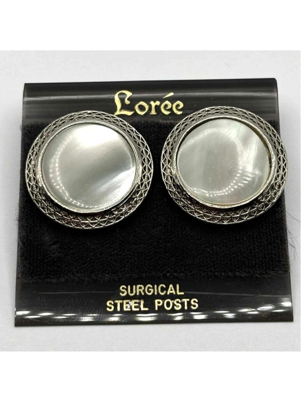 Vintage Silver Circle Earrings